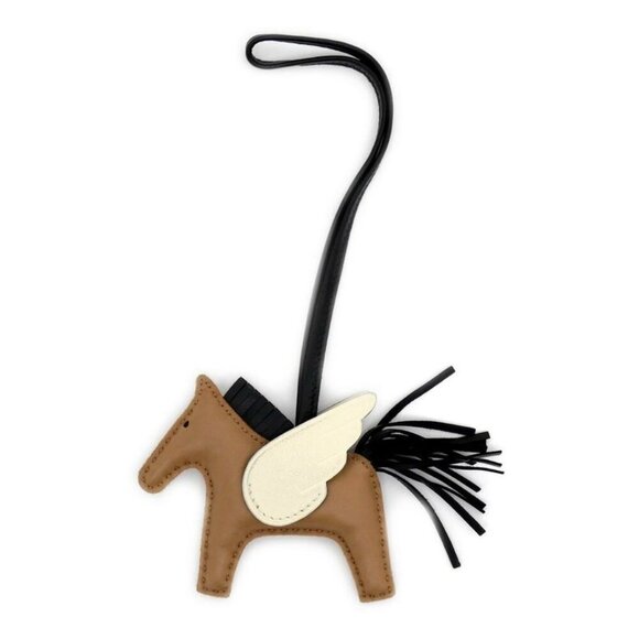 Hermes Handbags - Hermes Pegase Pegasus PM Sesame Black Nata Anyo-milo Bag Charm